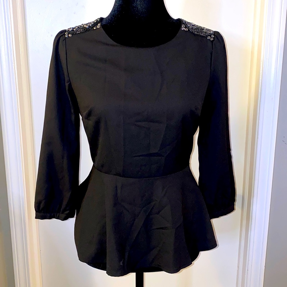 FOREVER 21 BLOUSE PEPLUM SIZE S